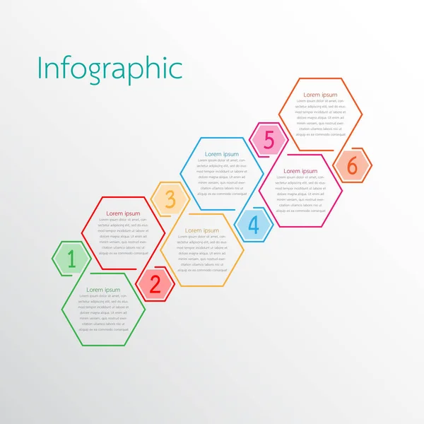 Vector Infographic Templates Used Detailed Reports All Topics — Stock Vector