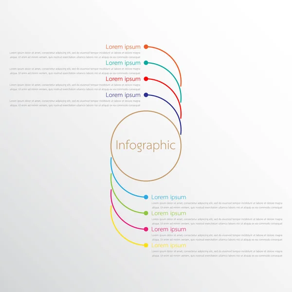 Vektor Infografik Vorlagen Für Detaillierte Berichte Alle Themen — Stockvektor