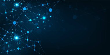 Veri ağı kavramında vektör arka planı.