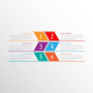 Detaylı raporlar için kullanılan vektör bilgi şablonları. 6 konunun hepsi.