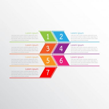 Detaylı raporlar için kullanılan vektör bilgi şablonları. 7 konunun hepsi.
