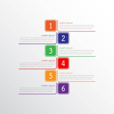Detaylı raporlar için kullanılan vektör bilgi şablonları. 6 konunun hepsi.