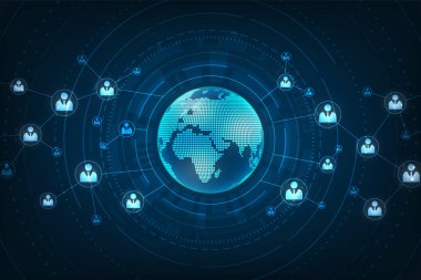 Modern dünya iletişim teknolojisi ağı.