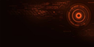 Koyu turuncu arka planda dijital çalışma arabirimi.