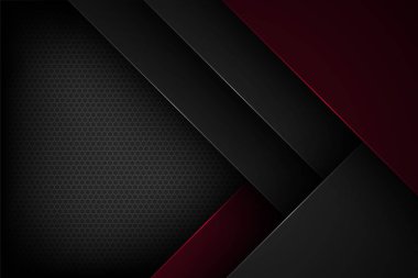 Üst üste binen özelliklere sahip siyah soyut vektör arkaplanı.