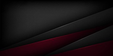 Üst üste binen özelliklere sahip siyah soyut vektör arkaplanı.