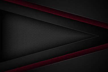 Üst üste binen özelliklere sahip siyah soyut vektör arkaplanı.