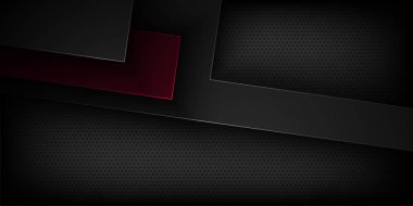 Üst üste binen özelliklere sahip siyah soyut vektör arkaplanı.