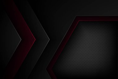 Üst üste binen özelliklere sahip siyah soyut vektör arkaplanı.