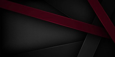 Üst üste binen özelliklere sahip siyah soyut vektör arkaplanı.