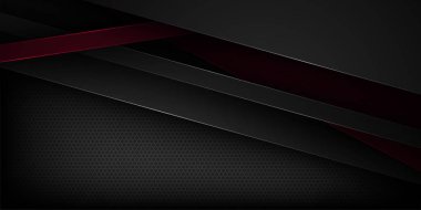 Üst üste binen özelliklere sahip siyah soyut vektör arkaplanı.