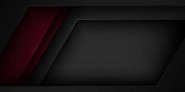 Üst üste binen özelliklere sahip siyah soyut vektör arkaplanı.