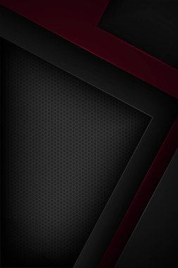 Üst üste binen özelliklere sahip siyah soyut vektör arkaplanı.