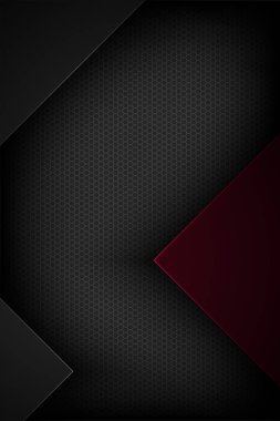 Üst üste binen özelliklere sahip siyah soyut vektör arkaplanı.