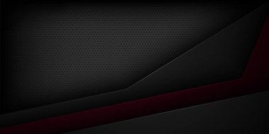 Üst üste binen özelliklere sahip siyah soyut vektör arkaplanı.