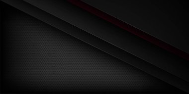 Üst üste binen özelliklere sahip siyah soyut vektör arkaplanı.