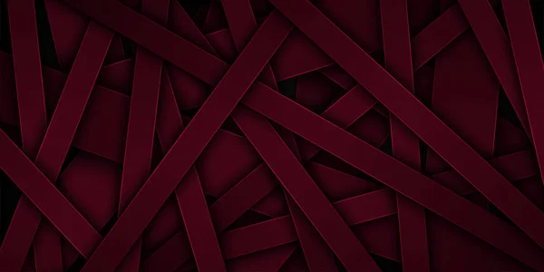 重なり合う特性を持つ濃い赤い抽象ベクトルの背景 — ストックベクタ