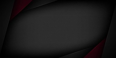 Üst üste binen özelliklere sahip siyah soyut vektör arkaplanı.