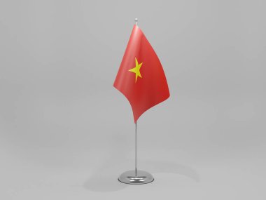 Vietnam Ulusal Bayrağı, Beyaz Arkaplan - 3D Render
