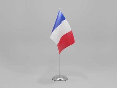 Fransa Ulusal Bayrağı, Beyaz Arkaplan - 3D Render