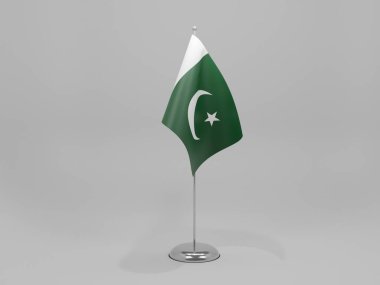 Pakistan Ulusal Bayrağı, Beyaz Arkaplan - 3D Yapılandırma