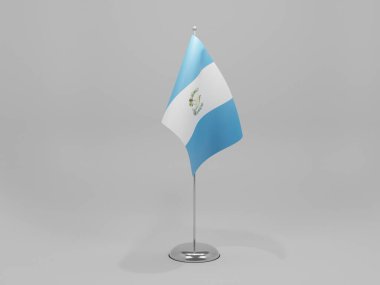 Guatemala Ulusal Bayrağı, Beyaz Arkaplan - 3D Render