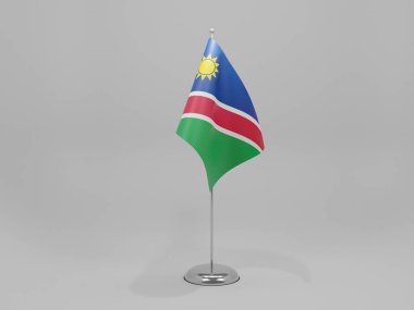 Namibya Ulusal Bayrağı, Beyaz Arkaplan - 3D Render