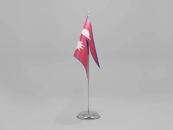 Nepal Ulusal Bayrağı Beyaz Arkaplan Render — Stok fotoğraf
