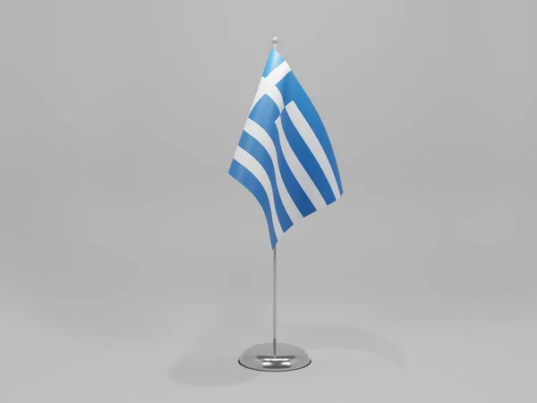 希腊国旗 白色背景 3D渲染 — 图库照片