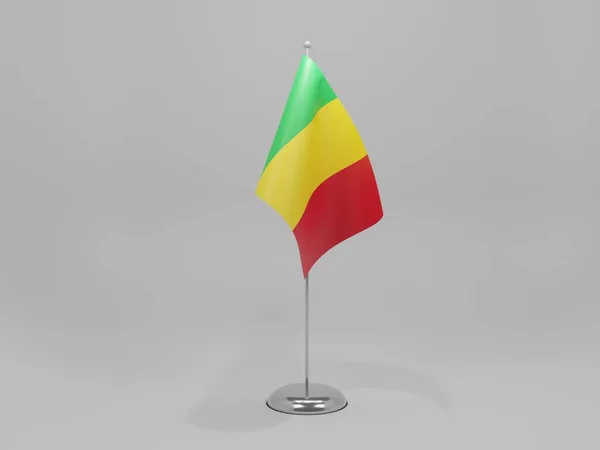 Mali National Flag White Background Render — 스톡 사진