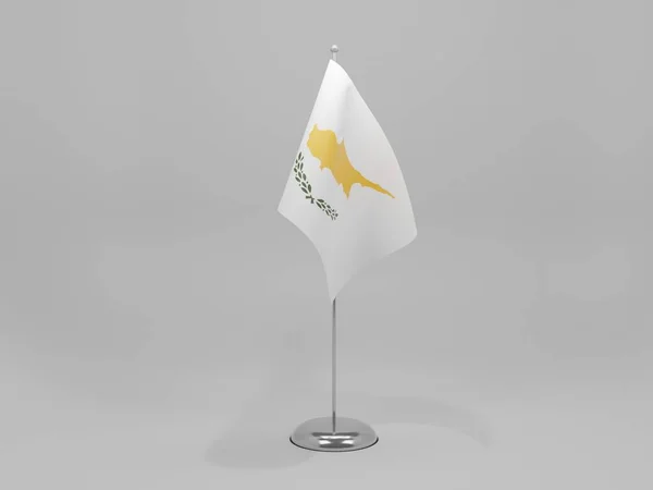 Bandeira Nacional Chipre Fundo Branco Render — Fotografia de Stock