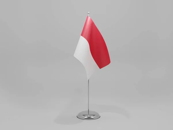 Indonesien National Flag Vit Bakgrund Render — Stockfoto