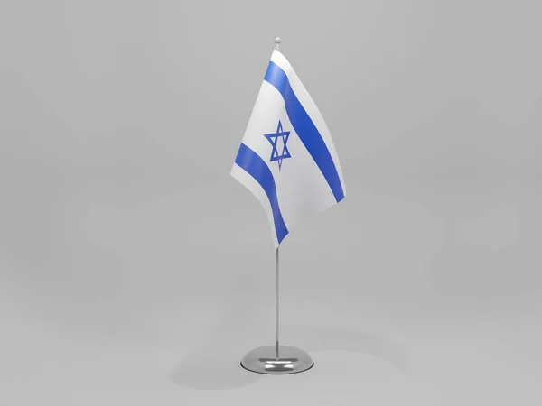 Izrael Nemzeti Zászló Fehér Háttér Render — Stock Fotó