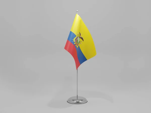 Bandeira Nacional Equador Fundo Branco Render — Fotografia de Stock