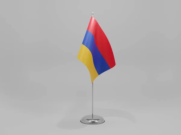 Arménská Národní Vlajka Bílé Pozadí Vykreslování — Stock fotografie
