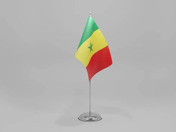 Bandera Nacional Senegal Fondo Blanco Render —  Fotos de Stock