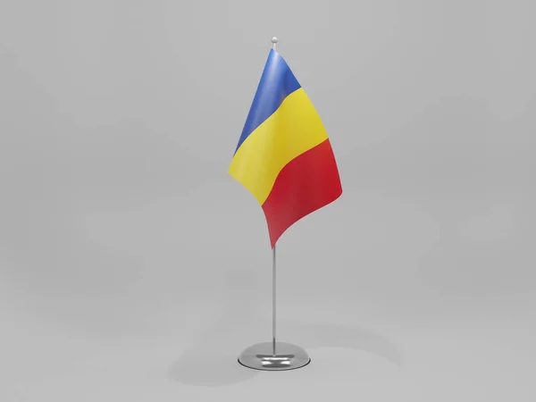 Roemenië Nationale Vlag Witte Achtergrond Render — Stockfoto