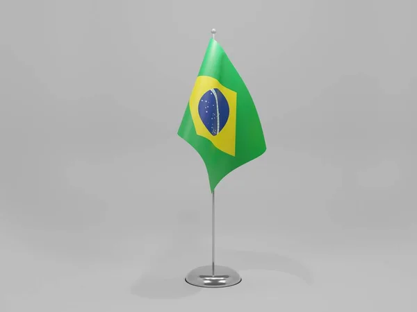Bandiera Nazionale Del Brasile Sfondo Bianco Render — Foto Stock