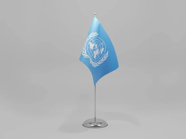 Flaga Narodowa Narodów Zjednoczonych Białe Tło Render — Zdjęcie stockowe