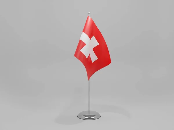 Nationalflagge Der Schweiz Weißer Hintergrund Render — Stockfoto
