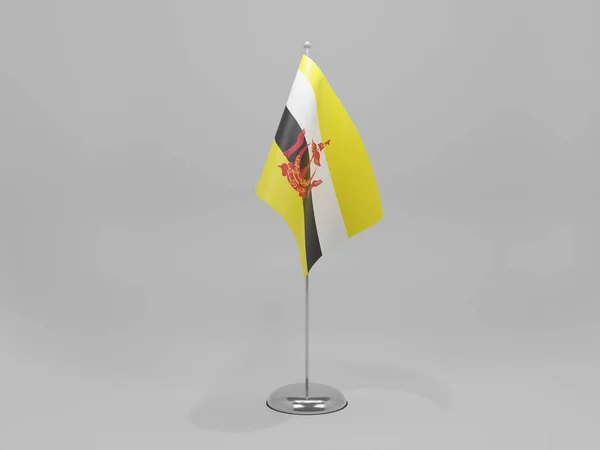 Bandiera Nazionale Brunei Sfondo Bianco Render — Foto Stock