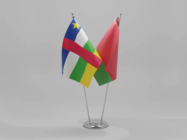 Belarus Central African Republic Cooperation Flags White Background Render — Stock Photo, Image