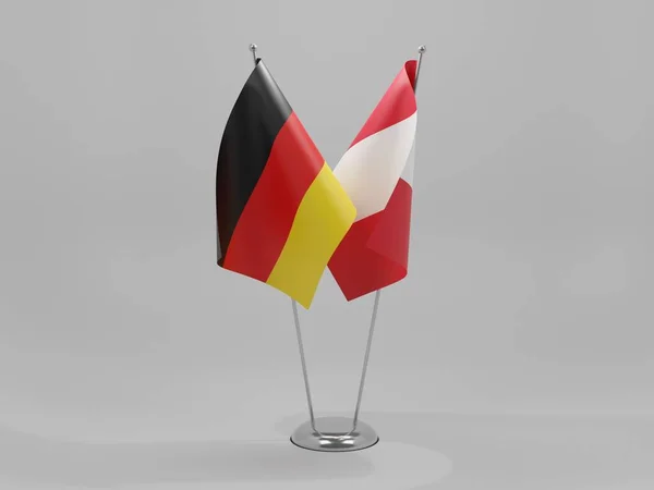 Περού Γερμανία Σημαίες Συνεργασίας Λευκό Φόντο Render — Φωτογραφία Αρχείου
