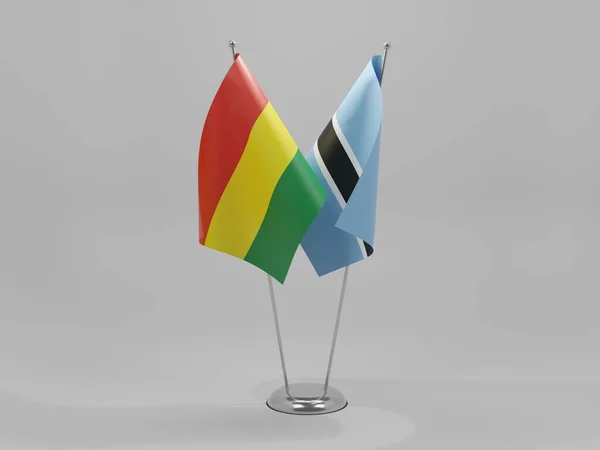 Botswana Bolivia Cooperation Flags White Background Render — Stock Photo, Image