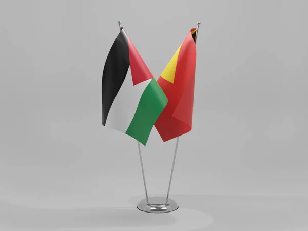Východní Timor Jordánsko Spolupráce Vlajky Bílé Pozadí Vykreslení — Stock fotografie