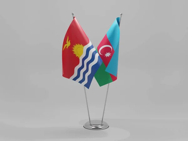 Azerbaijan Kiribati Cooperation Flags White Background Render — Stock Photo, Image