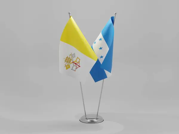 Honduras Vatican City Cooperation Flags White Background Render — стокове фото