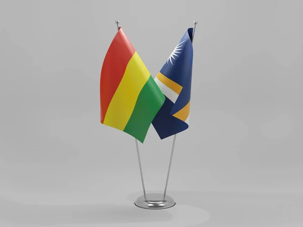 Marshallovy Ostrovy Bolívie Spolupráce Vlajky Bílé Pozadí Render — Stock fotografie