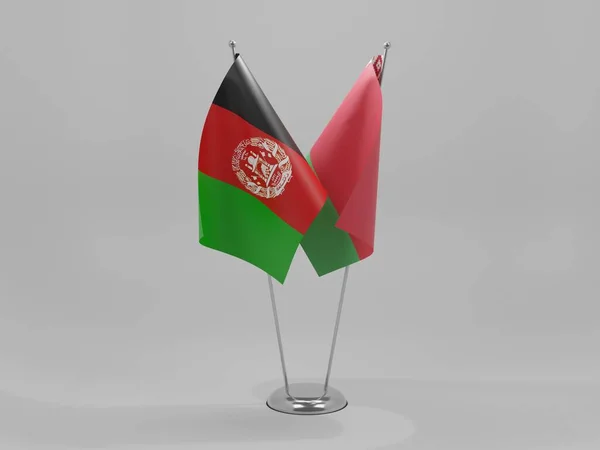 Belarus Afghanistan Cooperation Flags White Background Render — Stock Photo, Image