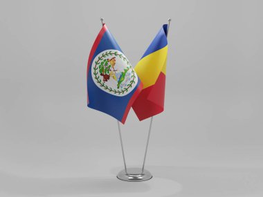 Romanya - İşbirliği Bayrakları, Beyaz Arkaplan - 3D Hazırlama